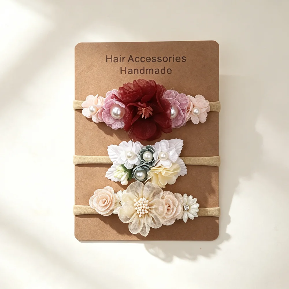 3pcs Baby Girl Elastic Headban - Baby Products Set ulasan dan harga